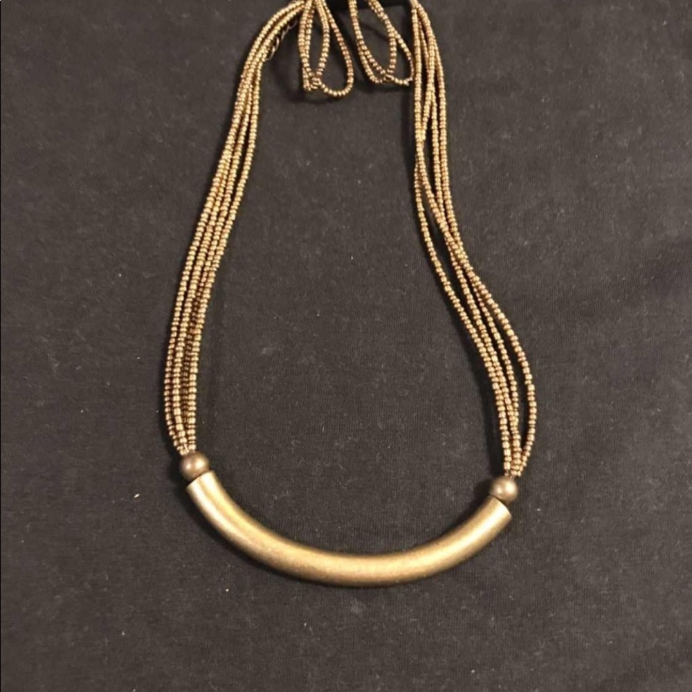 Paparazzi brass seed bead necklace set